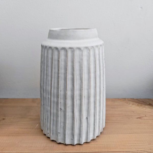 fluted vase